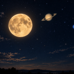 Harvest Moon Dan Saturnus Berdampingan Viral Di Media Sosial